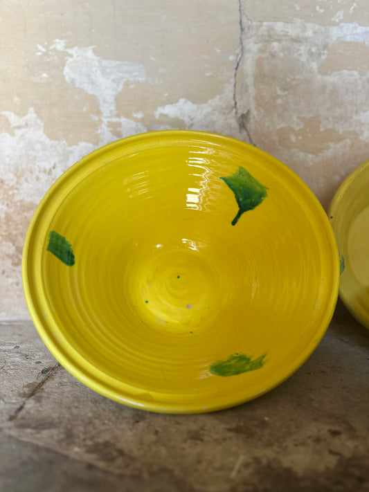 XL yellow glazed bowl