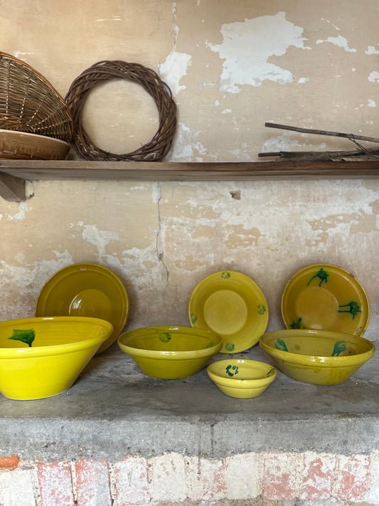 Small yellow glazed bowl