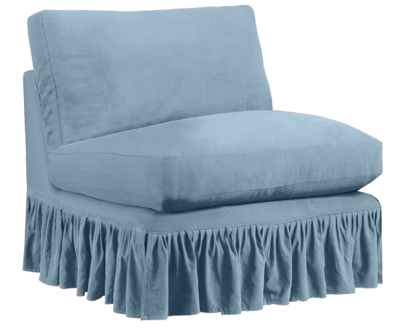 Seren frill slipcover sofa