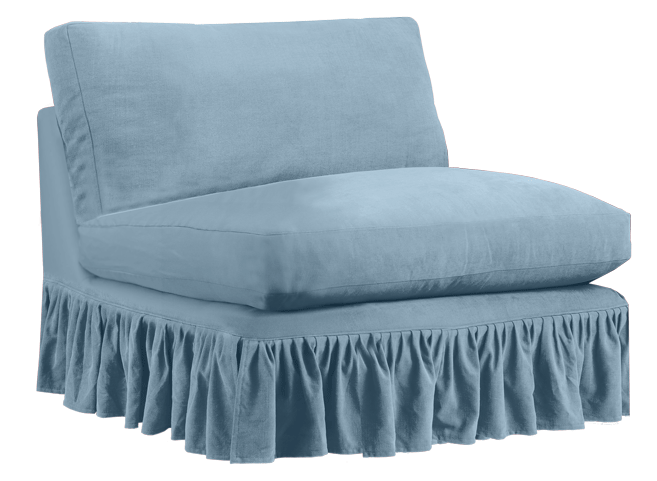 Seren frill slipcover sofa