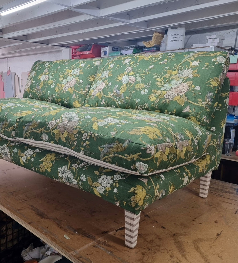 Seren frill slipcover sofa