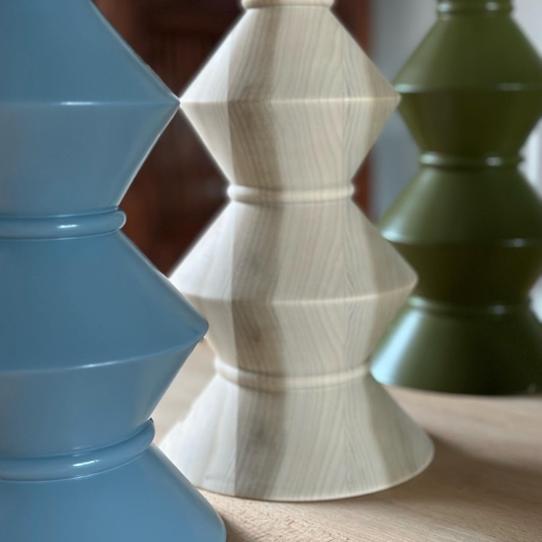 Ziggy totem lamp base ~ blue