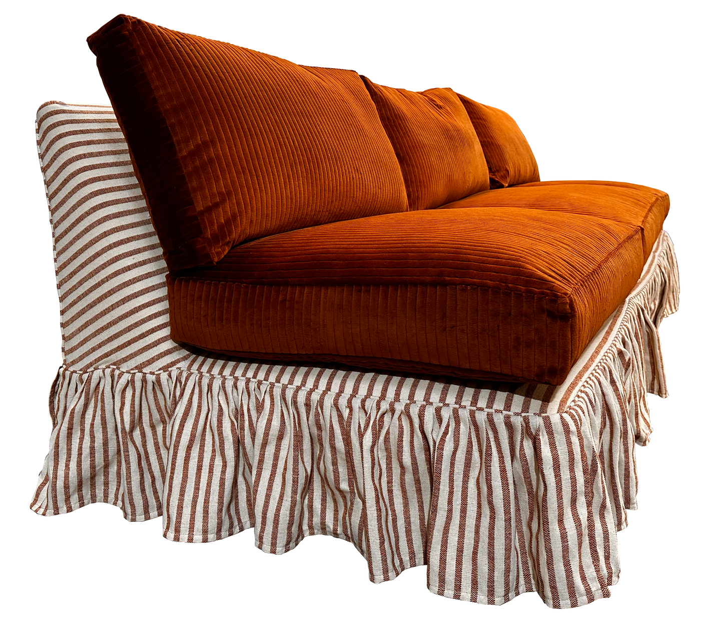 Seren frill slipcover sofa