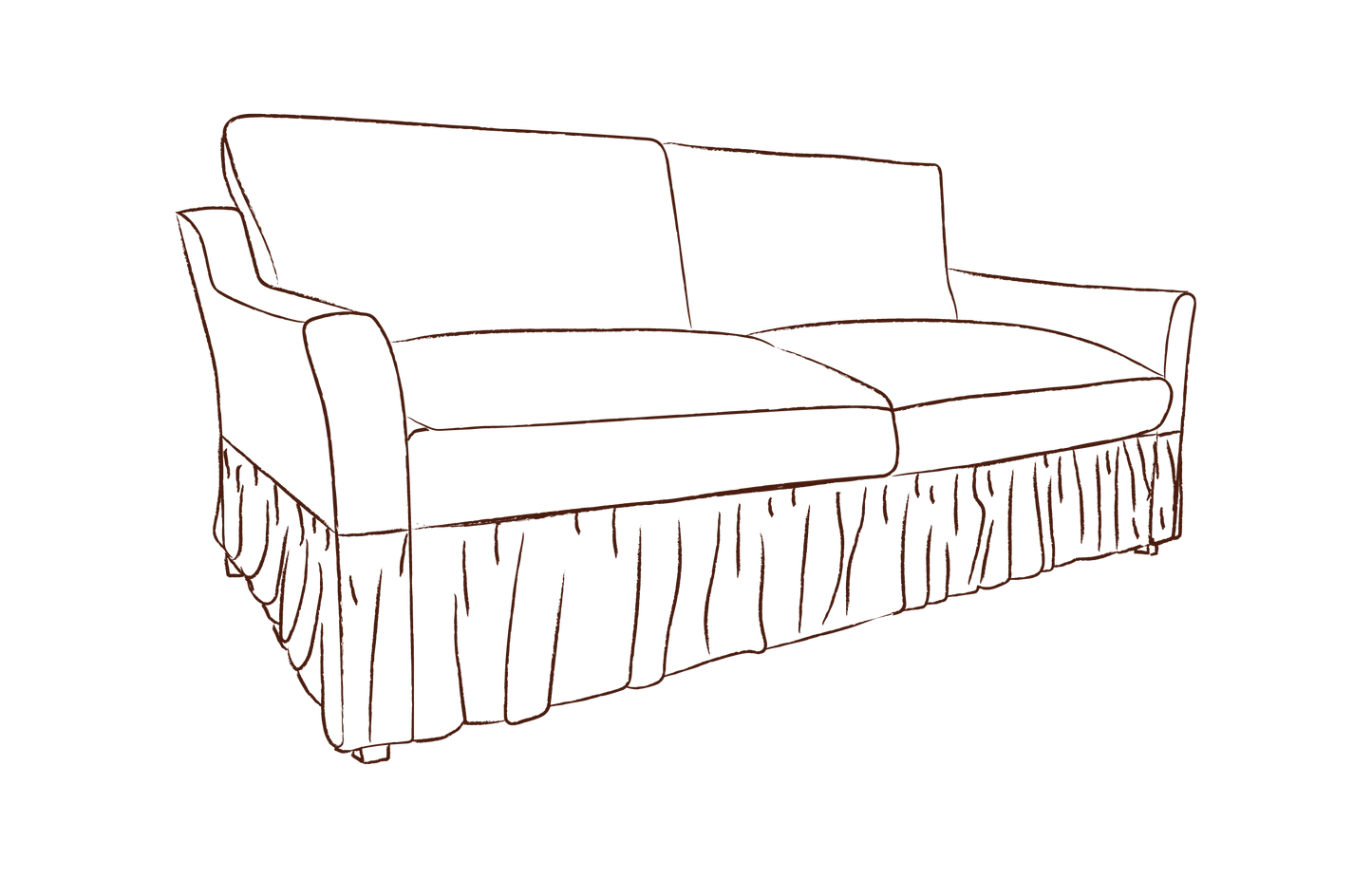 Sonder frill slipcover sofa