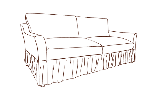 Sonder frill slipcover sofa