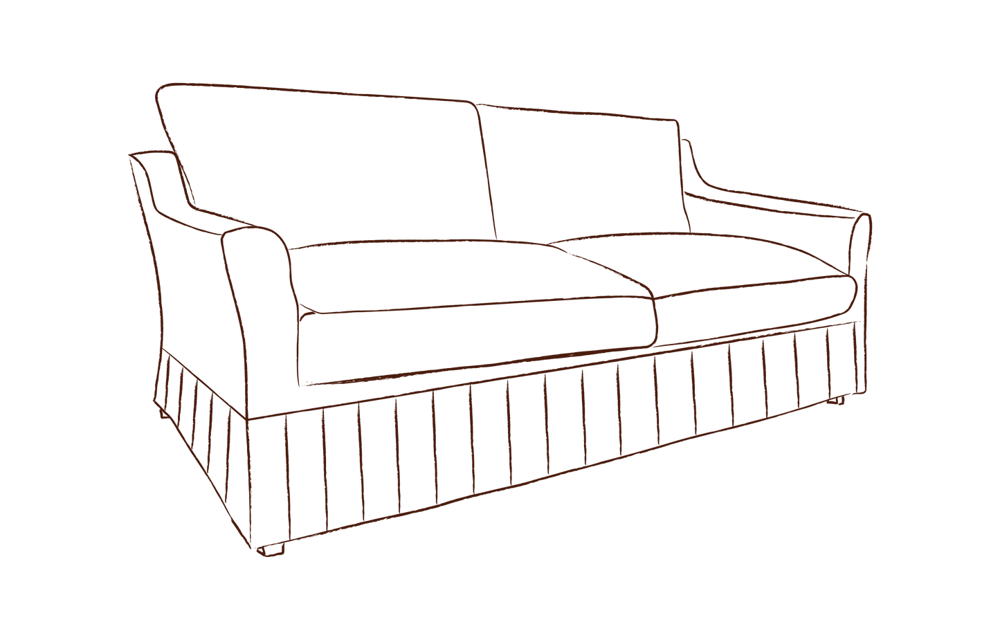 Sonder box pleat slipcover sofa-bed