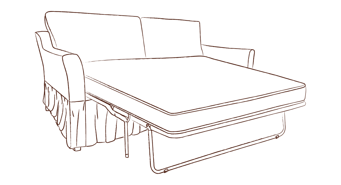 Sonder box pleat slipcover sofa-bed