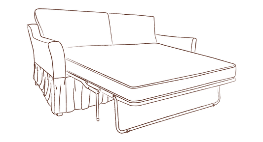 Sonder box pleat slipcover sofa-bed