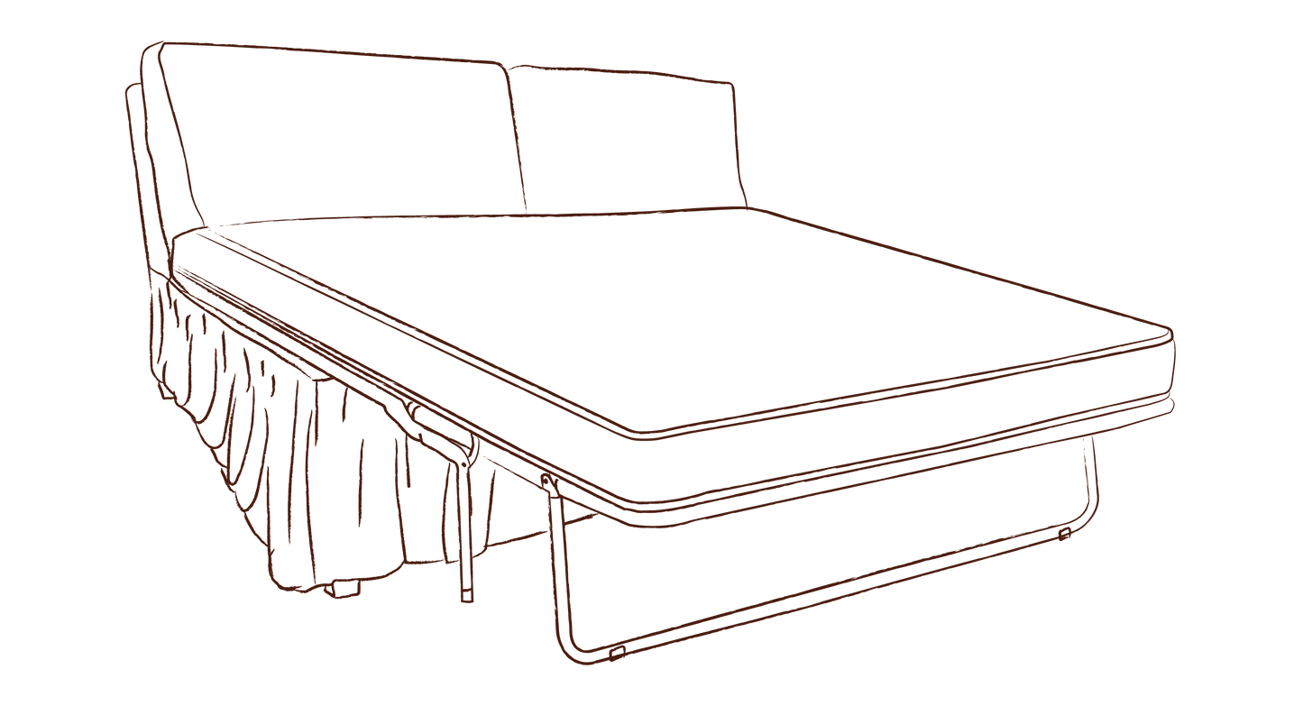 Seren frill slipcover sofa-bed