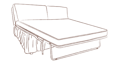 Seren frill slipcover sofa-bed