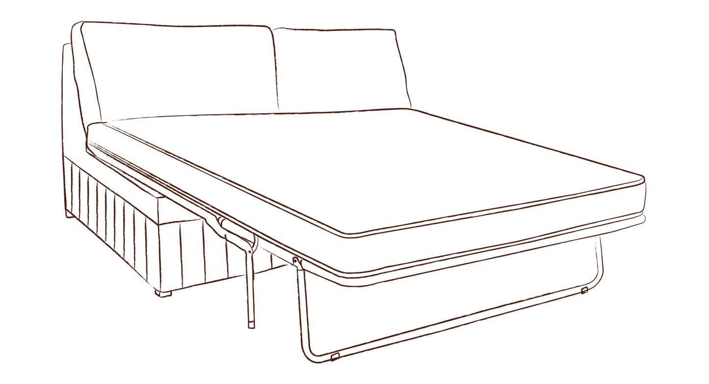 Seren box pleat slipcover sofa-bed