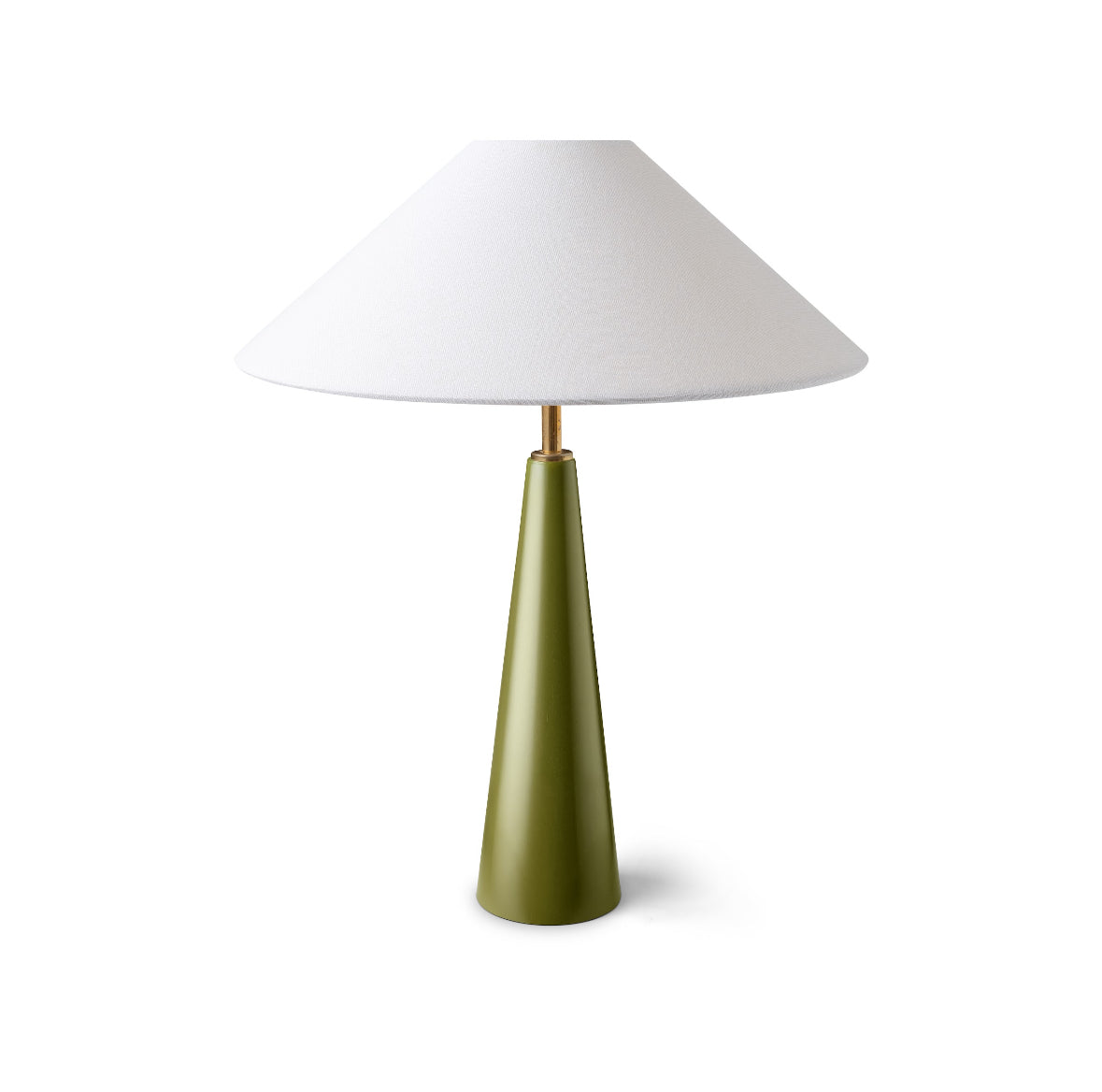 Strobe conical lamp base ~ olive