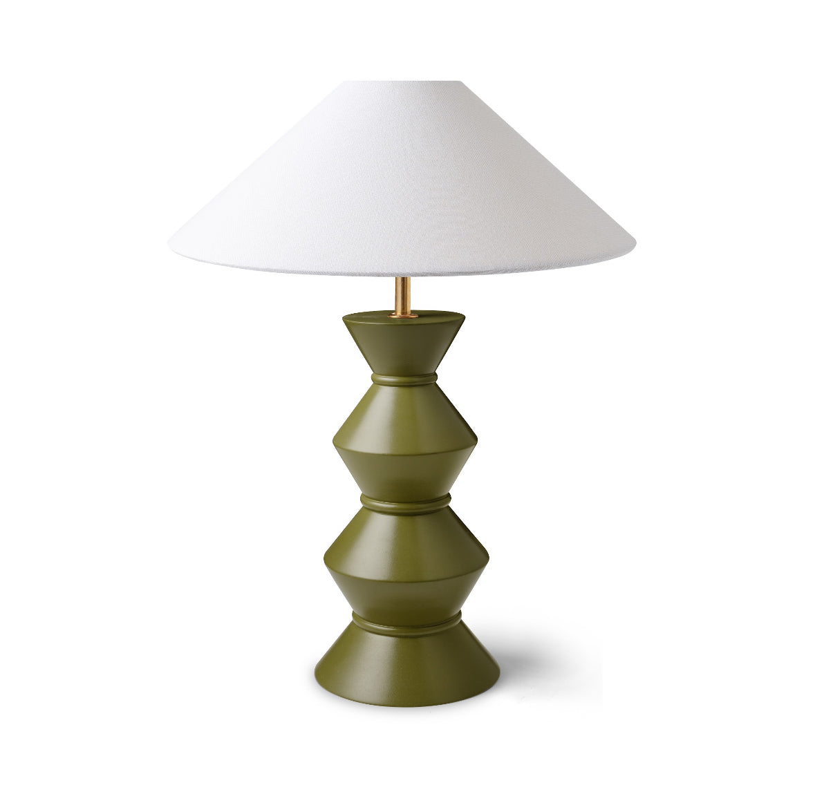 Ziggy totem lamp base ~ olive