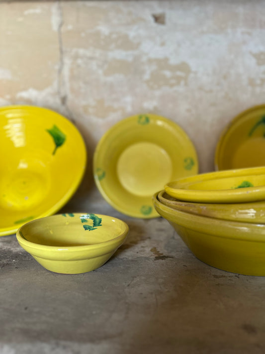 Small yellow glazed bowl