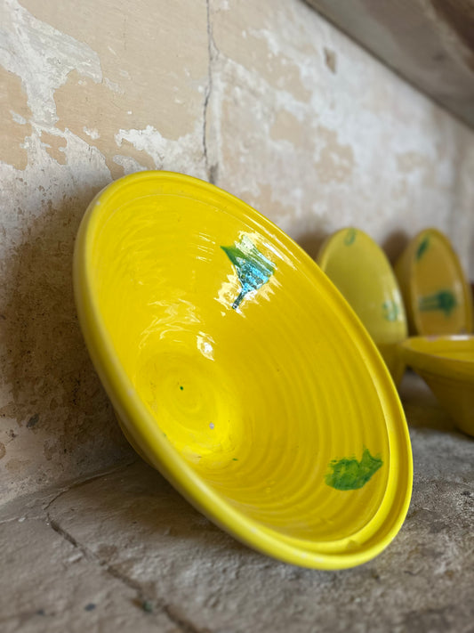XL yellow glazed bowl