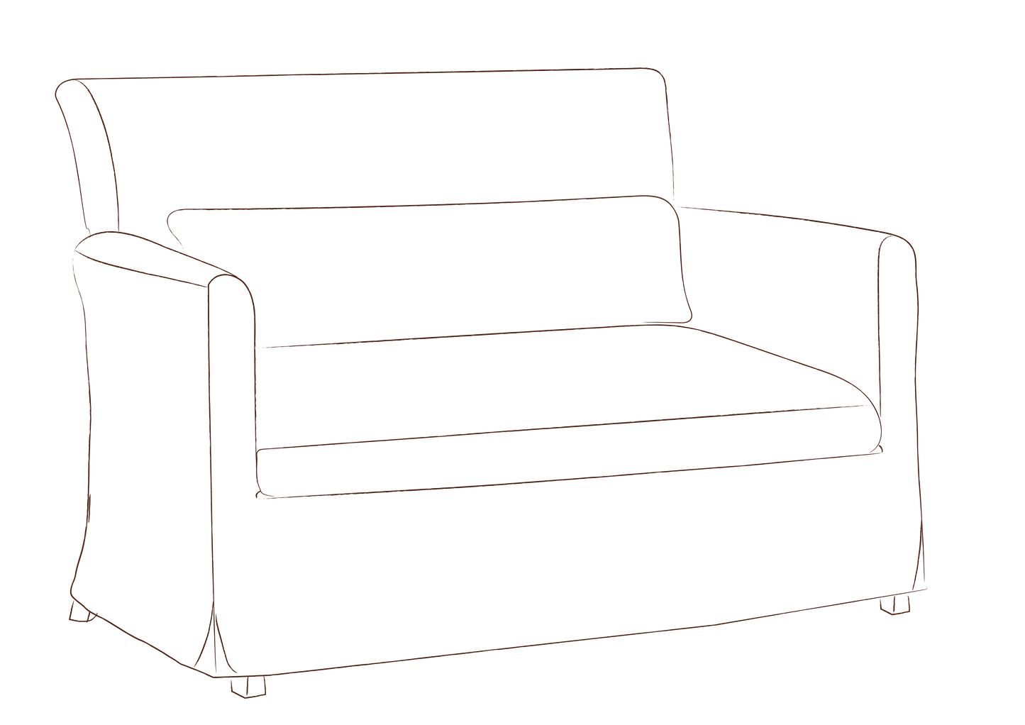 Dulcet Settle with tailored slipcover