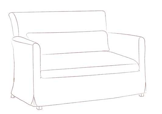 Dulcet Settle with tailored slipcover