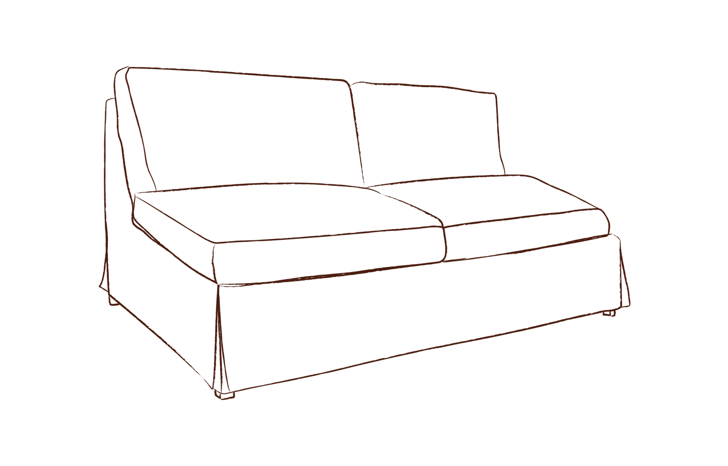 Seren tailored slipcover sofa