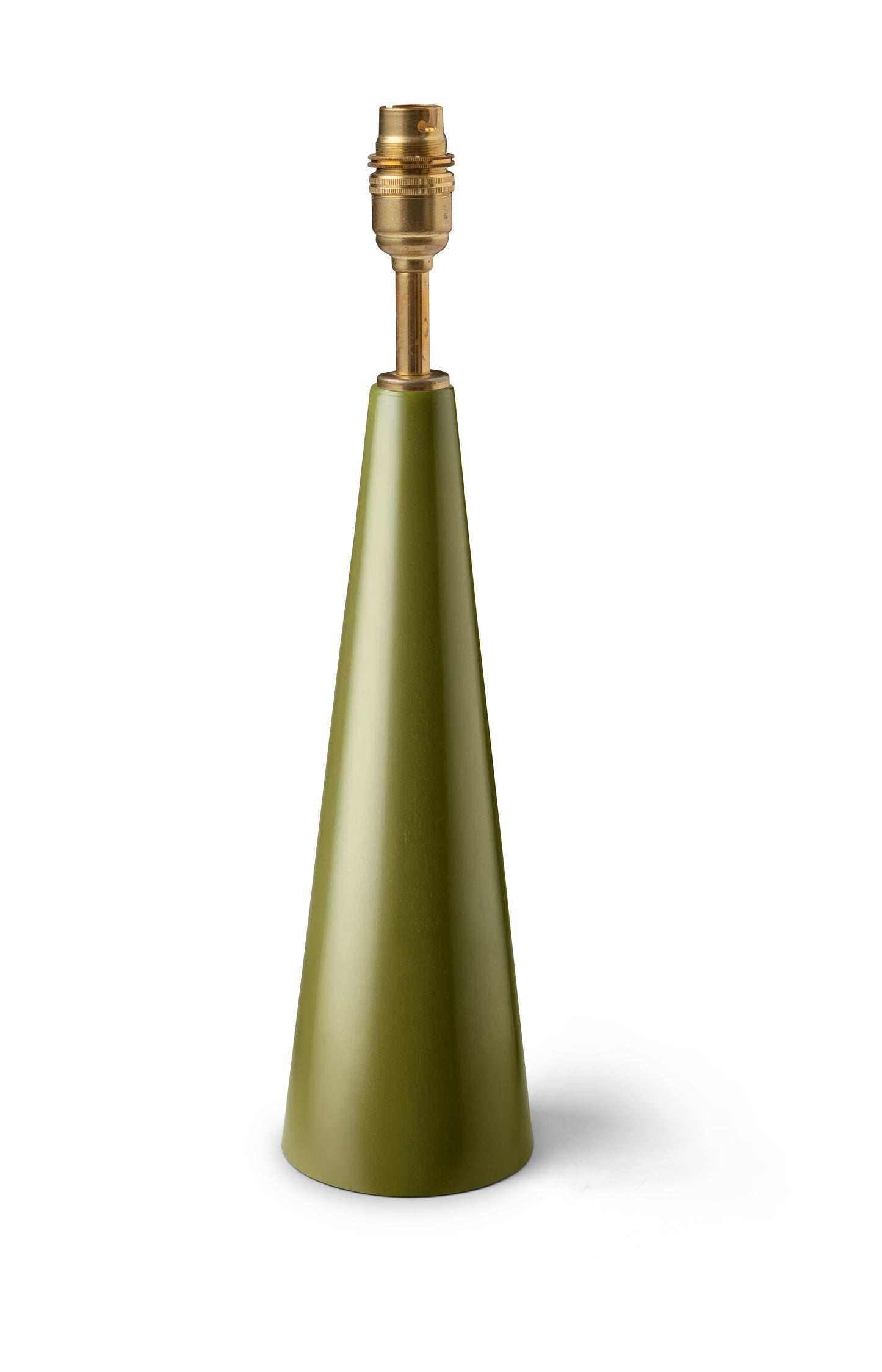 Strobe conical lamp base ~ olive