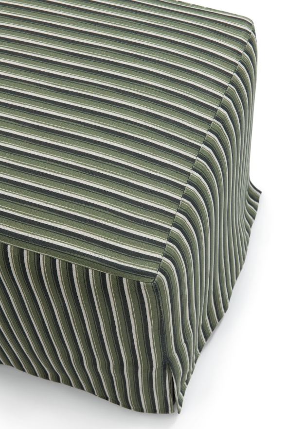 Maro x The Roost Skapa tailored slipcover ottoman