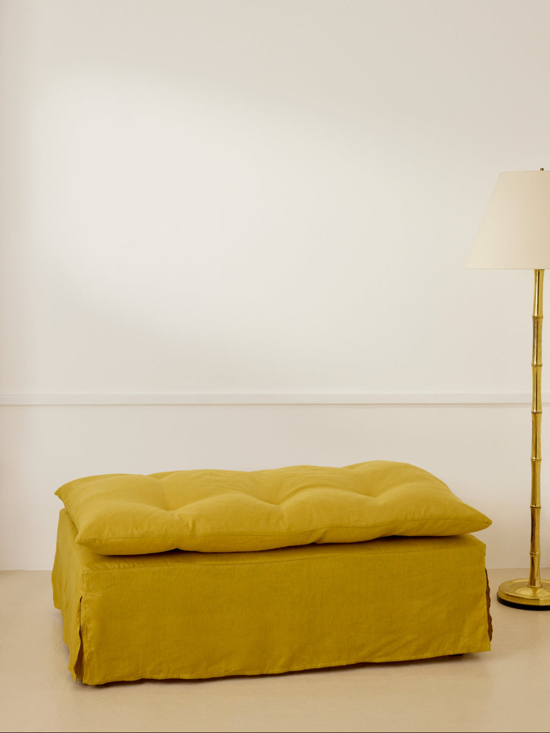 Maro Home Stowe ottoman with linen cover