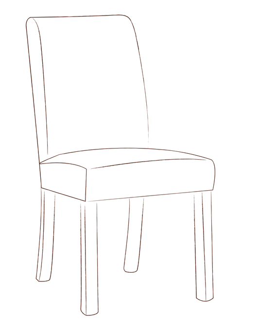 Noon dining chair with fixed cover
