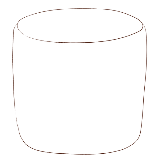 Trendel ottoman with tailored slipcover